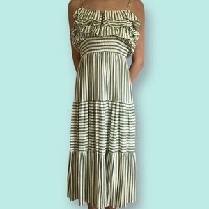 Zara stripped midi dress size XS